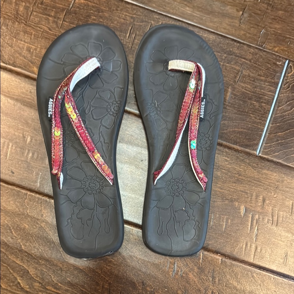 Aggie maroon  and Black Sandals Comfortable Everyday Wear